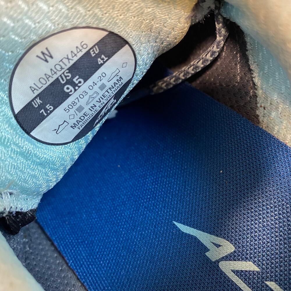Altra Lone Peak 4.5 Women 9.5 Trail Running Shoes Sneaker Black Blue Zero Drop - Picture 8 of 10